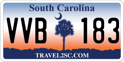 SC license plate VVB183