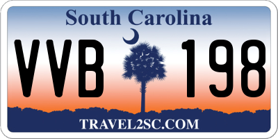 SC license plate VVB198