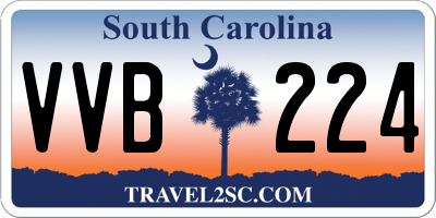 SC license plate VVB224