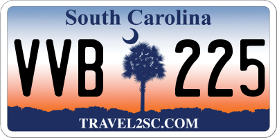 SC license plate VVB225