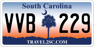SC license plate VVB229