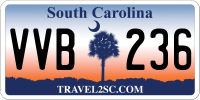 SC license plate VVB236
