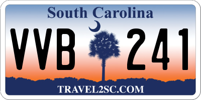 SC license plate VVB241
