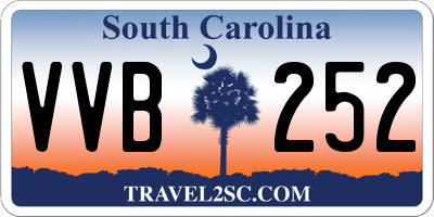 SC license plate VVB252