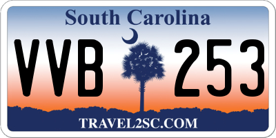 SC license plate VVB253