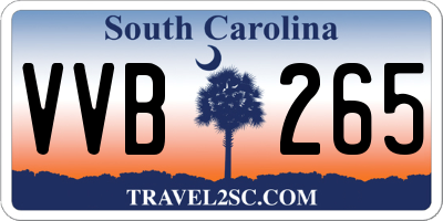 SC license plate VVB265