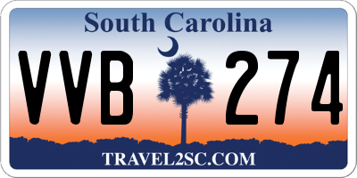 SC license plate VVB274