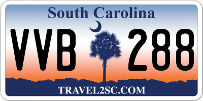 SC license plate VVB288
