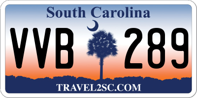 SC license plate VVB289