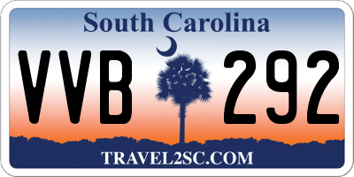 SC license plate VVB292