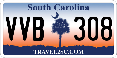 SC license plate VVB308