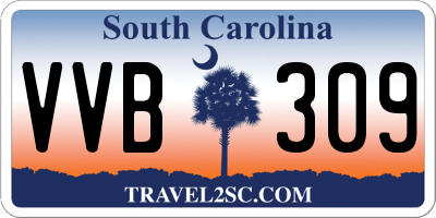 SC license plate VVB309