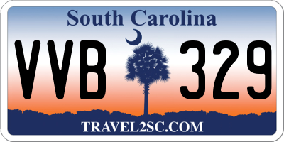 SC license plate VVB329