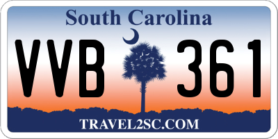SC license plate VVB361