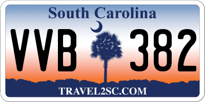 SC license plate VVB382