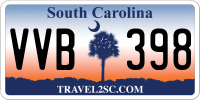 SC license plate VVB398