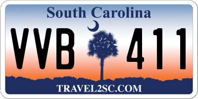 SC license plate VVB411
