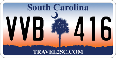 SC license plate VVB416