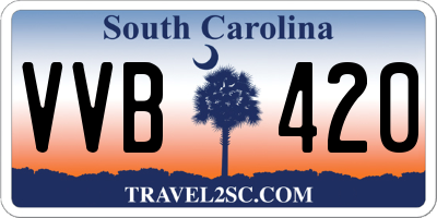 SC license plate VVB420