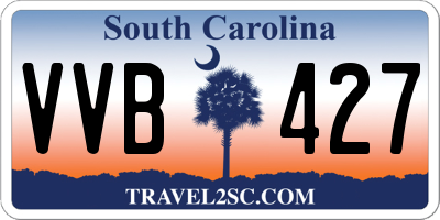 SC license plate VVB427