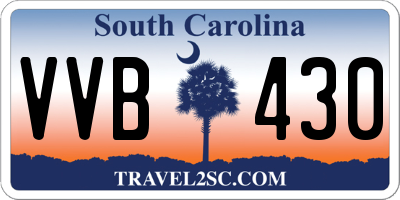 SC license plate VVB430