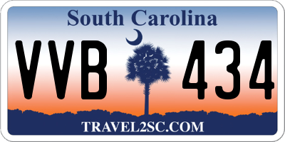 SC license plate VVB434