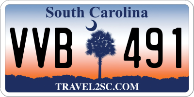 SC license plate VVB491