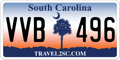 SC license plate VVB496