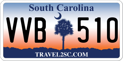 SC license plate VVB510