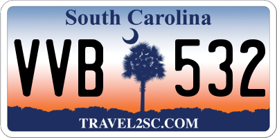 SC license plate VVB532