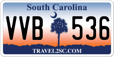 SC license plate VVB536