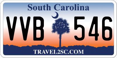 SC license plate VVB546