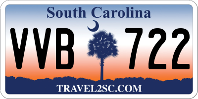 SC license plate VVB722