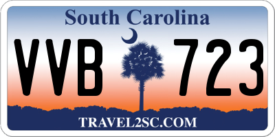 SC license plate VVB723