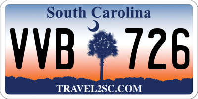 SC license plate VVB726