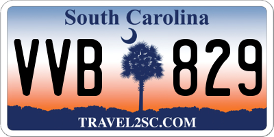 SC license plate VVB829