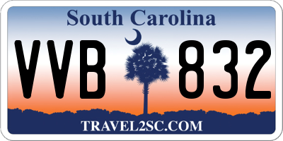 SC license plate VVB832
