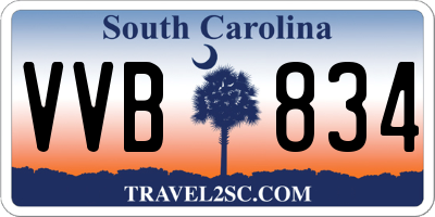 SC license plate VVB834