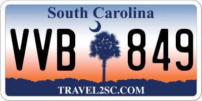 SC license plate VVB849