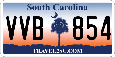 SC license plate VVB854