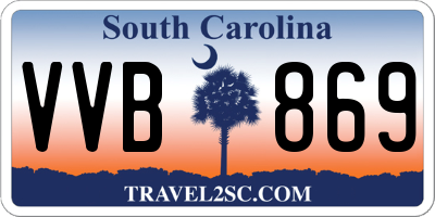 SC license plate VVB869