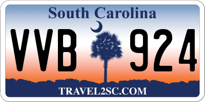 SC license plate VVB924