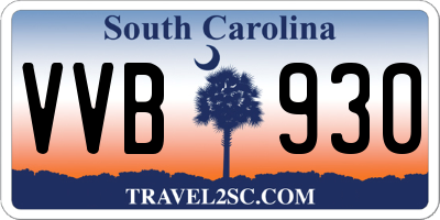 SC license plate VVB930