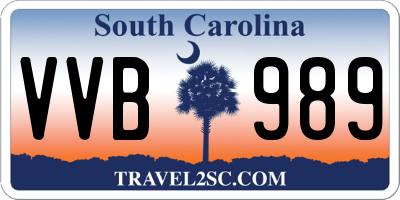 SC license plate VVB989