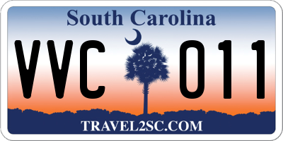 SC license plate VVC011