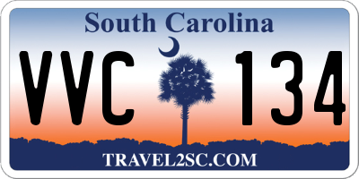 SC license plate VVC134