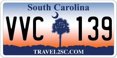 SC license plate VVC139