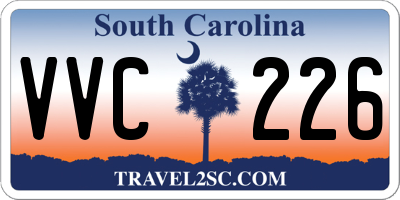 SC license plate VVC226