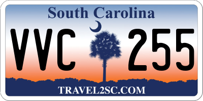 SC license plate VVC255