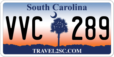 SC license plate VVC289